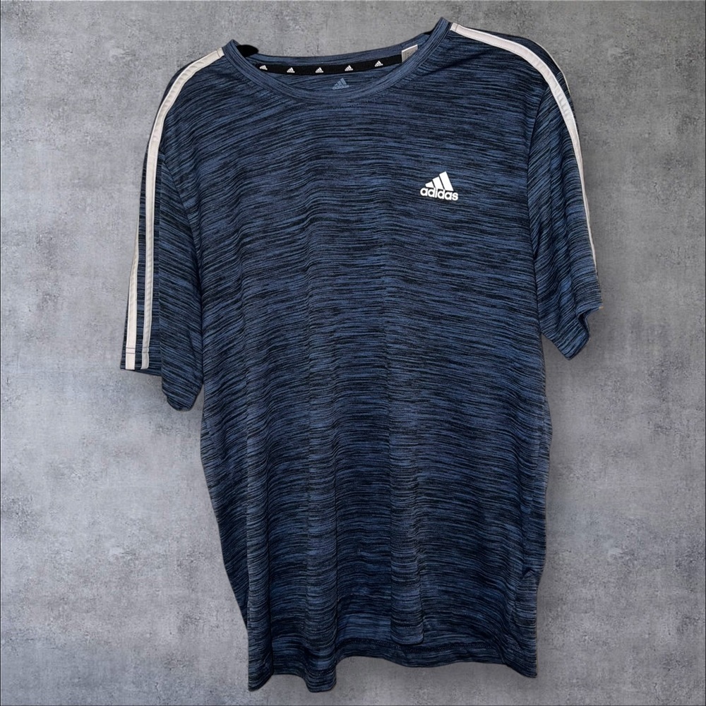Adidas‎ Blue Striped T-Shirt